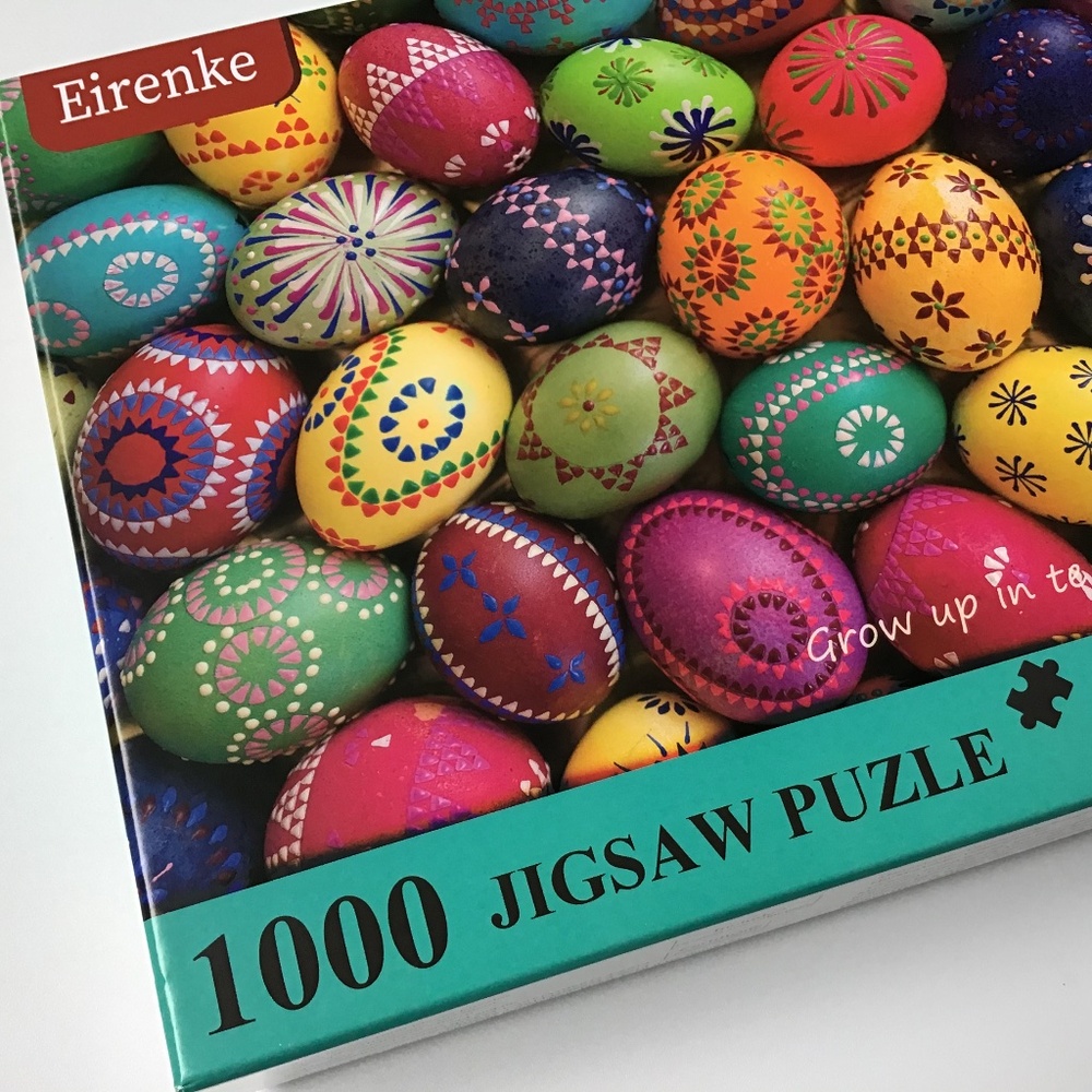 Puzzle 1000 Piece Colorful Painted Eggs Jigsaw Art by Eirenke